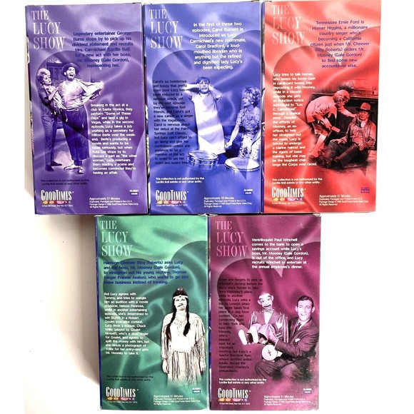 The Lucy Show Collector Series VHS 5 Pack 1999 Starring Carol Burnett and Actors - Picture 4 of 5